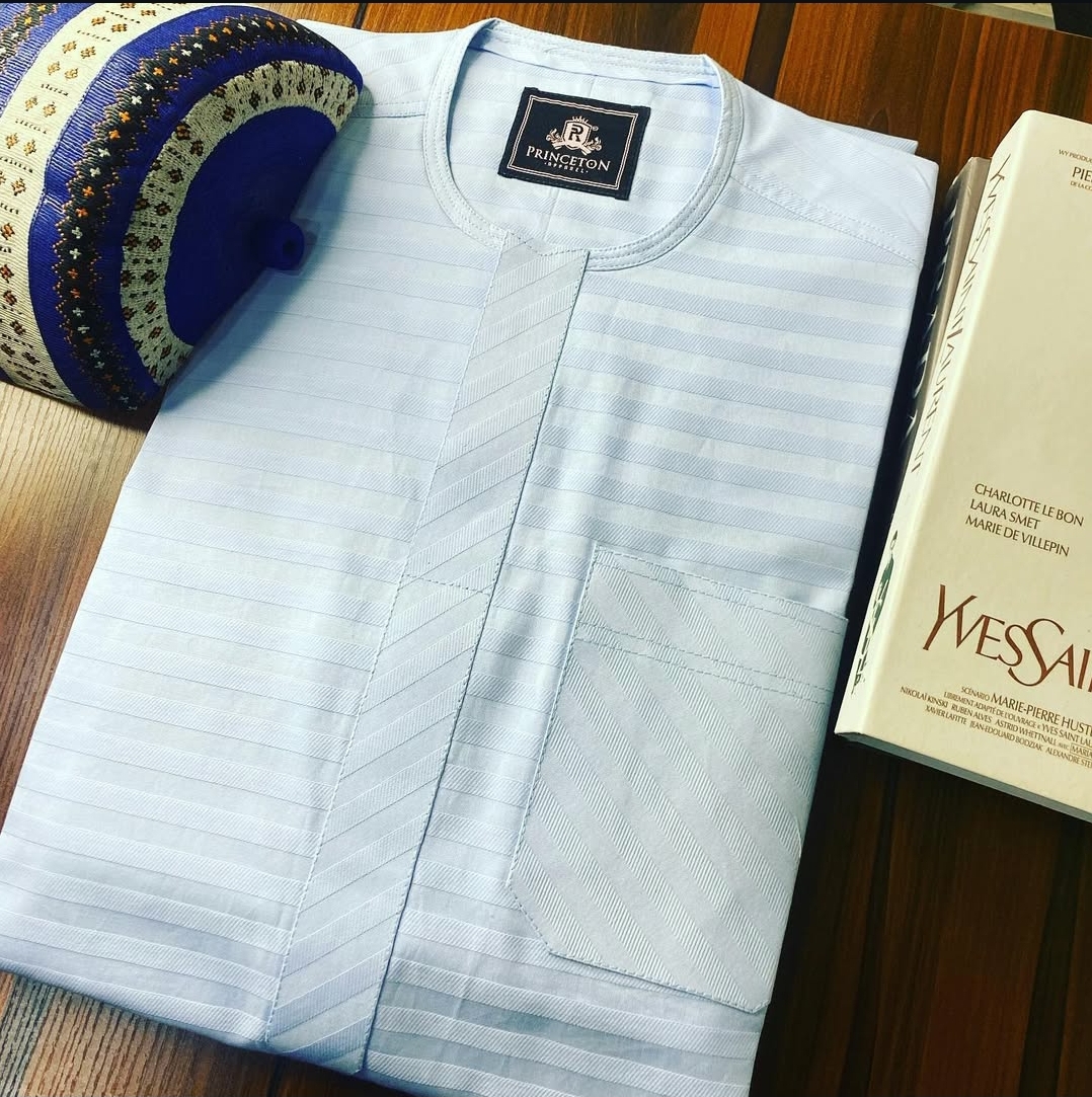 Navy Blue with Orange Embroidery