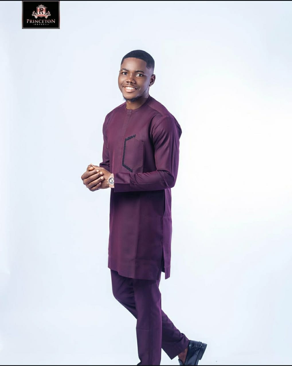 Folded Navy Blue Fabric and Cap